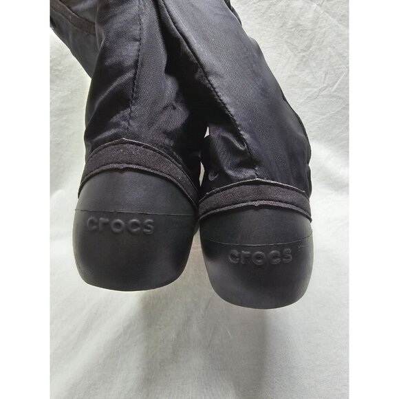 Crocs CLAIRE Women's Size 7 Black Insulated Waterproof Rain Snow Pull On BOOTS - Picture 13 of 14